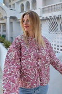 Casaco Acolchoado Floral Vintage