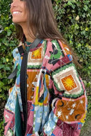 Jacka med vintageprint