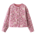 Veste matelassée à fleurs vintage