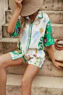 Ensemble chemise et short Ottilia style bohème