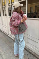 Veste matelassée à fleurs vintage