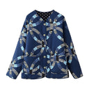 Veste matelassée à imprimé sari vintage