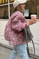 Veste matelassée à fleurs vintage
