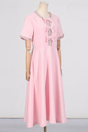 Rochie midi Zoe Bowknot cu cristale aplicate