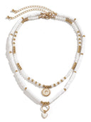 Collana con cristallo a forma di cuore boho