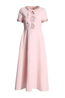 Rochie midi Zoe Bowknot cu cristale aplicate