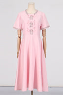Rochie midi Zoe Bowknot cu cristale aplicate