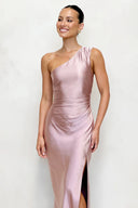 Victoria Maxi Elbise - Toz Pembe