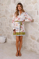Langarm A-Linien Resort Kleid