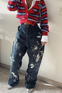 Splash Art Werk Jeans