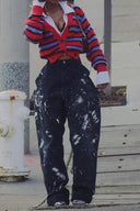 Splash Art Werk Jeans