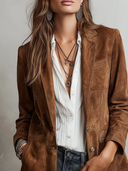Vintage brun mockajacka
