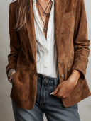 Vintage brun mockajacka