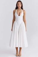 Vestito midi Alice con scollo halter e schiena scoperta