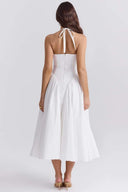 Vestito midi Alice con scollo halter e schiena scoperta