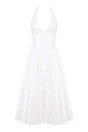 Vestito midi Alice con scollo halter e schiena scoperta
