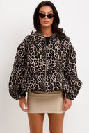 Manteau rétro à imprimé léopard