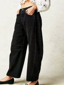 Jeans mit Leopardenmuster und geradem Bein
