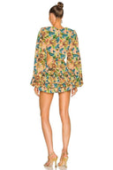 Vestito Mini a Balze con Taglio Edana