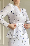 Σετ μπλούζα Eileen Floral με δέσιμο και maxi φούστα