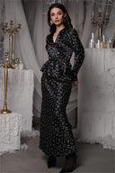 Σετ μπλούζα Eileen Floral με δέσιμο και maxi φούστα