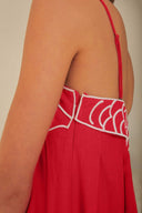 Eileen guldfisk broderet maxi underkjole