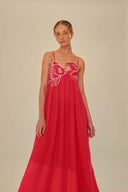 Eileen guldfisk broderet maxi underkjole