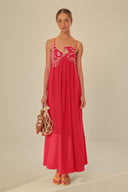 Eileen guldfisk broderet maxi underkjole
