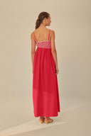 Eileen guldfisk broderet maxi underkjole