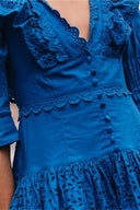 Vestito Mini Elma Ricamato con Volant