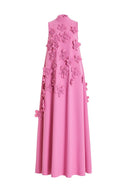 Rochie maxi fără mâneci Ethel decorată cu flori