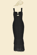 Abito Midi in Mesh Svasato Ethel Gathered