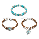 Women's Western Vintage Turquoise Personalized Multi-element Beaded Jewelry Set
