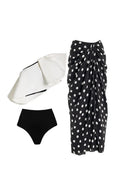 Bikini Sæt med Prikket Slå-Om Nederdel