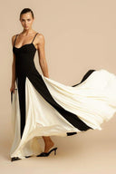 Abito Maxi Slip Griselda a Blocchi di Colore