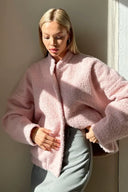 Stand-Collar Dropped-Shoulder Jacket