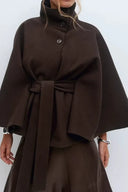 Belted Cape-Style Trench Coat