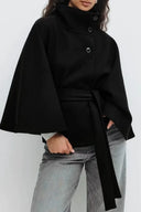 Belted Cape-Style Trench Coat