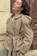Stylish Belted Trench Coat