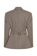 Hahnentritt Gürtel Blazer