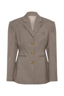 Hahnentritt Gürtel Blazer