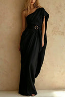 Asymmetric One-Shoulder Maxi Dress