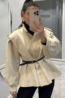 Fitted Cropped Trench Coat