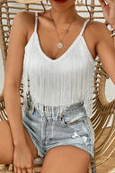 Fræk crop top med kvastestropper
