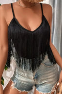 Fræk crop top med kvastestropper