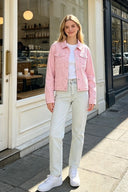 Denimjakke i utility-stil med krave