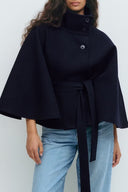 Belted Cape-Style Trench Coat