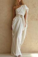 Asymmetric One-Shoulder Maxi Dress