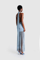 Azure Fringe Halo Maxiklänning