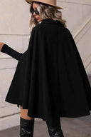 Loose-Fitting Cape-Style Coat